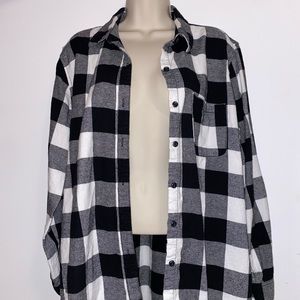 black and white flannel